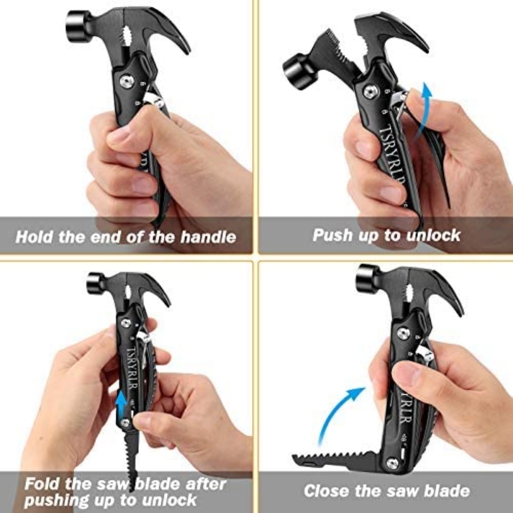 Mini Hammer Multi-tool with Knife Camping Gear Survival Tool - Picture 4 of 8